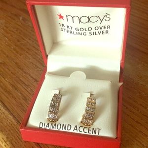 Macy’s 18 KT Gold Over Sterling Silver Earrings
